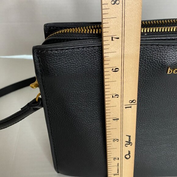 Botkier Black Leather Small Cross Body Purse Minimalist Office Professional Y2K - Picture 8 of 11